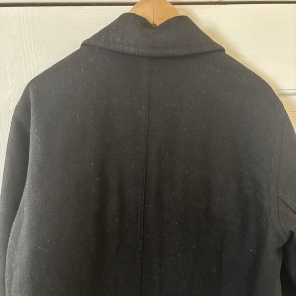 Vintage Aeropostale Compagnie Wool Jacket Size M Black Classic Outdoors Moto 90s - Picture 8 of 11